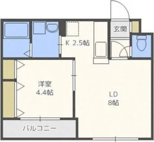プルミエ発寒【4階】の間取り