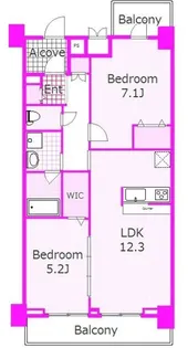 メルベイユヨコハマ【5階】の間取り