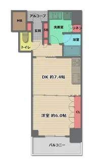 大阪ひびきの街 ザ・サンクタスタワー【10階】の間取り