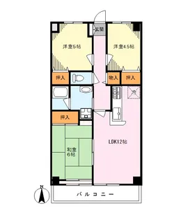 メゾンクレベール【5階】の間取り