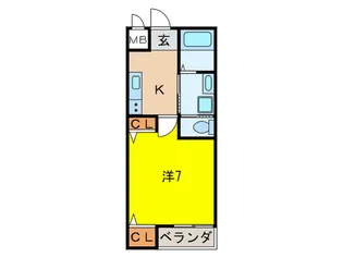 ワコーレヴィータ住吉宮町【3階】の間取り