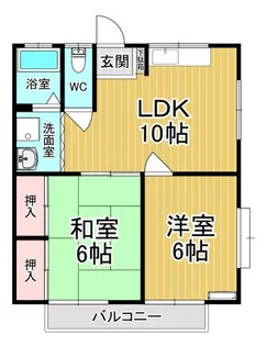 モミヤマハイツ【1階】の間取り