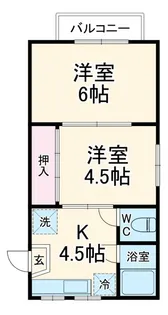 みさとハイツ【1階】の間取り