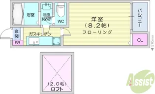 クレアフォーチュン清水沼【1階】の間取り
