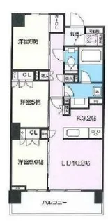 クリオレジダンス横濱ベイサイド【3階】の間取り
