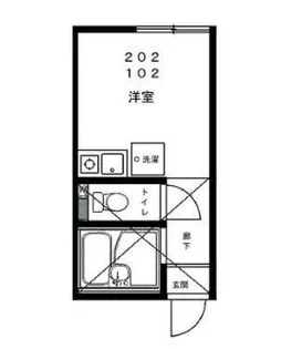 アドホックタウン神大寺【1階】の間取り