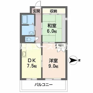 ドゥミール西山本【4階】の間取り
