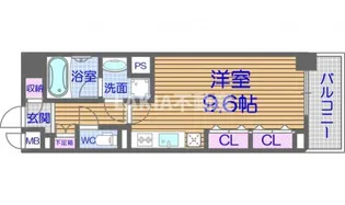 エスリード長堀タワー【9階】の間取り