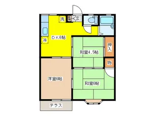 ハイネス双鶴【1階】の間取り