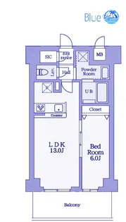 メジリス新羽【4階】の間取り