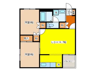 ルミナス北田園【2階】の間取り