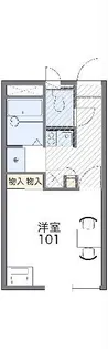 レオパレスツインズクレイン【2階】の間取り
