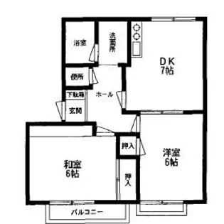 クレスト大和【2階】の間取り