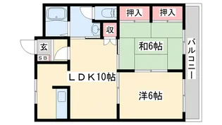 ネオパリエA【2階】の間取り
