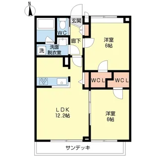 シャルマン・コート【1階】の間取り