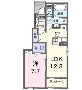 イリーデI【1階】の間取り