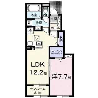 ラッフィナートカーサ西軽井沢A【1階】の間取り