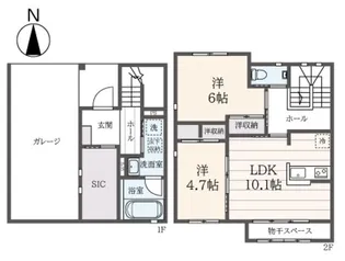 Grandeur赤堤【1階】の間取り