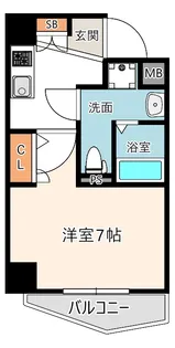 エグゼ阿倍野【4階】の間取り