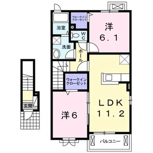 ノ-ル・ボワ II【2階】の間取り