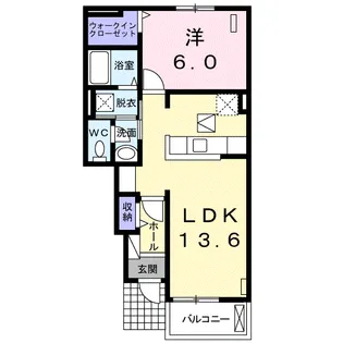 カーサ サンモール【1階】の間取り