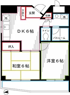 タカギビル8【6階】の間取り