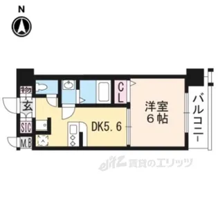 エステムコート京都西大路【4階】の間取り