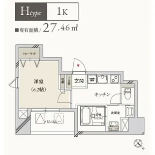 プライマル月島【3階】の間取り