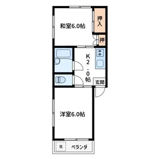 パストラルハイツ【2階】の間取り