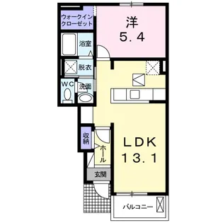 パティオスカイ E【1階】の間取り