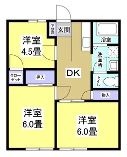 パナハイツ河合A【1階】の間取り