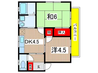 指月ハイムI【2階】の間取り