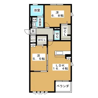 シャトルドY【1階】の間取り