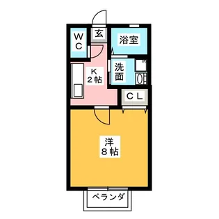 ハイネス小豆餅【2階】の間取り