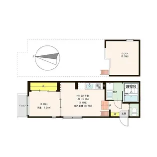 SQUARE WOOD OMIYA【2階】の間取り