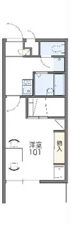 レオパレスFLORIAIV【2階】の間取り