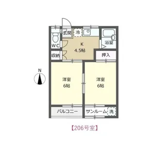 キャッスルI【2階】の間取り
