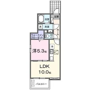 アンソレイエ【1階】の間取り