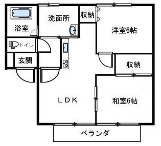 セゾン・ド・フルール【2階】の間取り