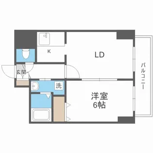 ドーリス札幌【6階】の間取り