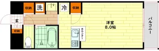 レジディア天神橋【5階】の間取り