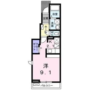 ウェ一ル【2階】の間取り
