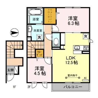 ルアーナ A棟【2階】の間取り