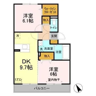 コスモパーク B【2階】の間取り