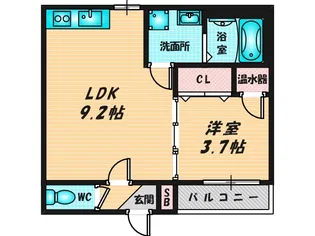 REPOS長瀬【1階】の間取り
