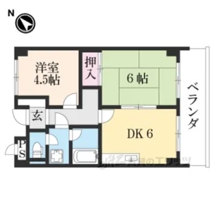 メゾングリーンビュー【1階】の間取り