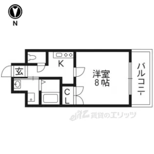 ティムゥル九条【2階】の間取り
