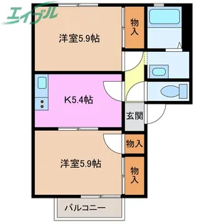ハイライズホーム D【2階】の間取り