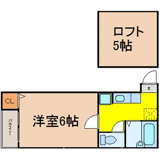 シャトー黄金【1階】の間取り