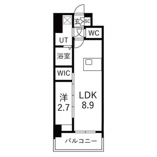 メイクスアート名駅南IV【11階】の間取り